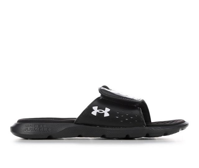 Women's Under Armour W Ignite 7 SL Sport Slides in Black/Black/Wht color