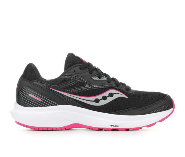Women's Saucony Cohesion 16 Running Shoes in Black/Pink color
