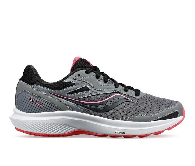 Women's Saucony Cohesion 16 Running Shoes in Char/Petal color