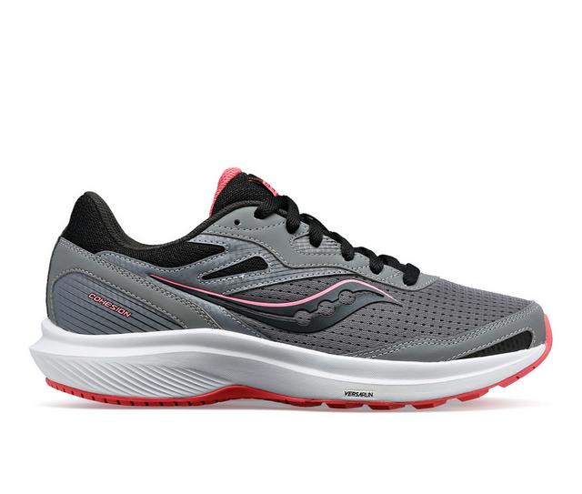 Women's Saucony Cohesion 16 Running Shoes in Char/Petal color