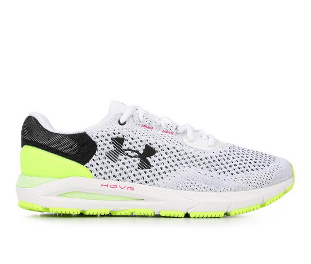 Men's Under Armour HOVR Intake 6 Running Shoes in Wht/Blk/Lme 103 color