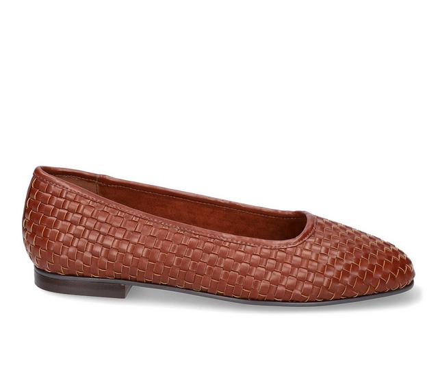 Women's Bella Vita Kimiko Flats in Dk Tan Woven color