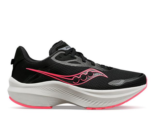 Women's Saucony Axion 3 Running Shoes in Black/Pink color