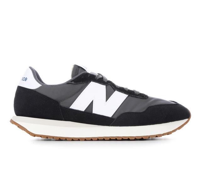 Men's New Balance 237-M Sneakers in Blk/Wht/Gry color