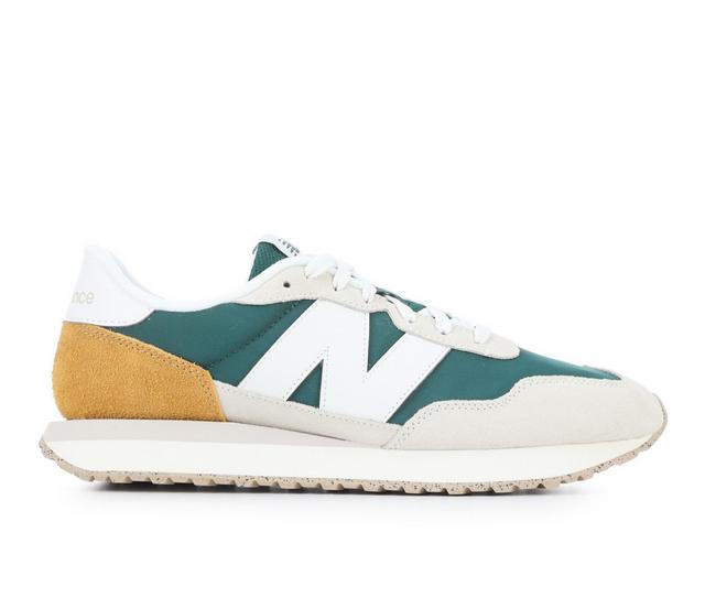 Men's New Balance 237-M Sneakers in Green/Gry/Ylw color