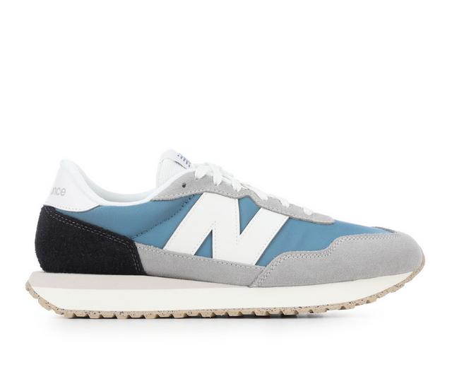 Men's New Balance 237-M Sneakers in Gry/Gry/Blue color