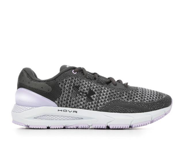 Women's Under Armour HOVR Intake-6 Running Shoes in Gry/Purple color