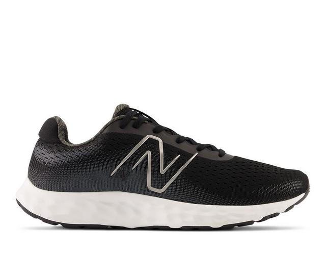 Men's New Balance M520v8 Running Shoes in Blk/Wht/Silv color