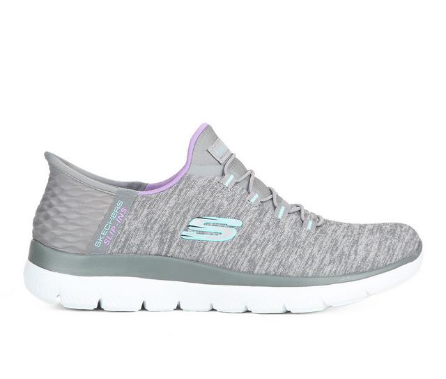 Women's Skechers 149937 Summits Slip-ins Sneakers in Light Grey color