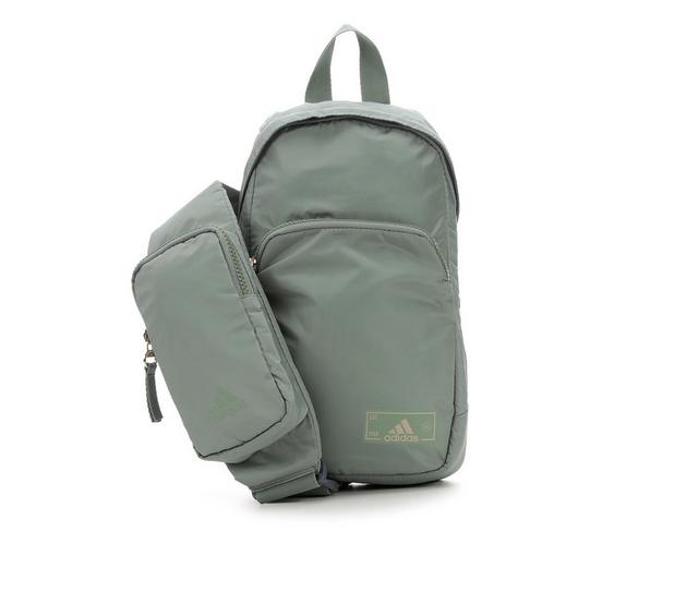 Adidas Essential 2 Sling Crossbody Bag in Silver/Grn/Gilv color