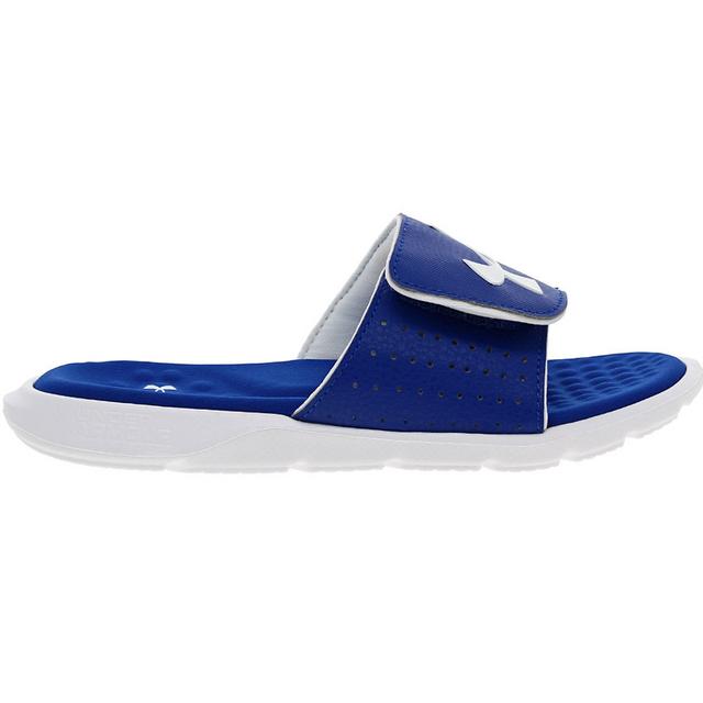 Boys' Under Armour Ignite Boys VII 11-7 Sport Slides in ROYAL WHITE color