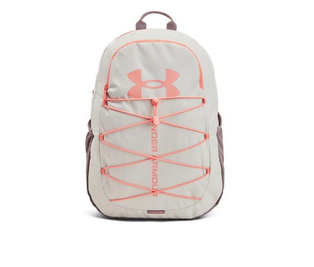 Under Armour Hustle Sport Backpack in White/Grey/Oran color