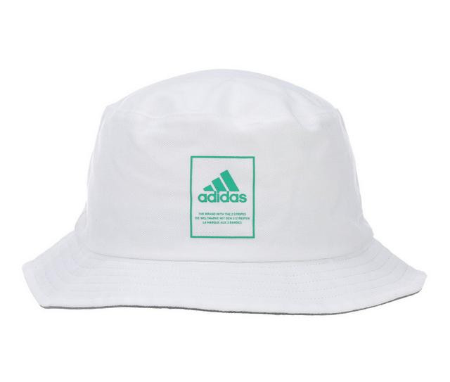 Adidas Men's Lifestyle Bucket Hat in M Wht/Court Grn color