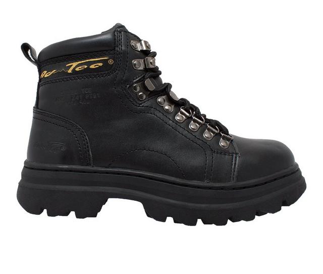Women's AdTec 6" Steel Toe Work Boots in Black color