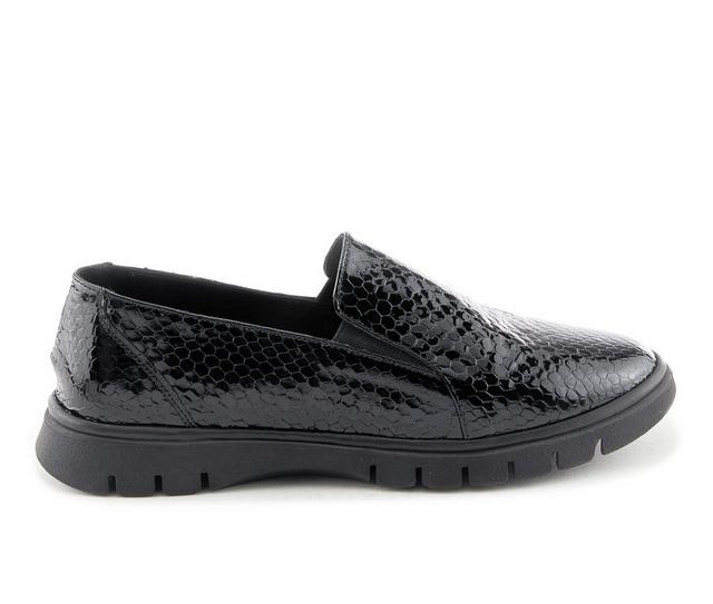 Women's SPRING STEP Horizon Slip On Loafers in Blk Croc Patent color