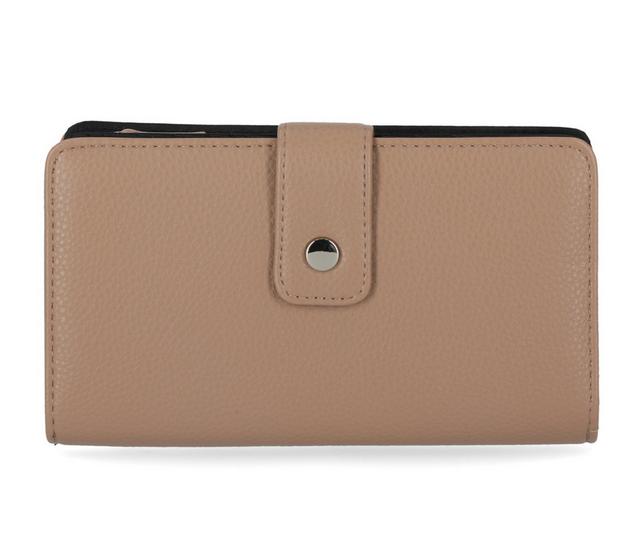 Mundi/Westport Corp. Tab Clutch in Taupe color