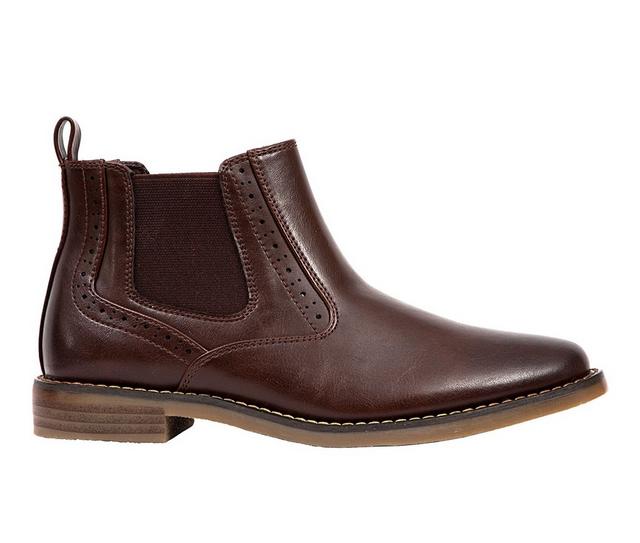 Boys' Deer Stags Little Kid & Big Kid Malcolm Chelsea Boots in Dark Brown color