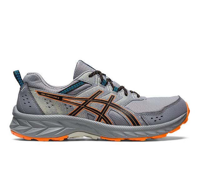 Men's ASICS Gel Venture 9 Trail Running Shoes in Sheetrock/Peach color