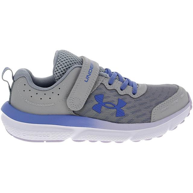 Girls' Under Armour ASSERT 10 PRESCHOOL GIRLS Running Shoes in Grey/Purple color