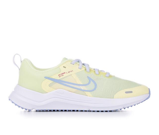 Girls' Nike Big Kid Downshifter 12 Sustainable Running Shoes in Citron/Blu/Grey color