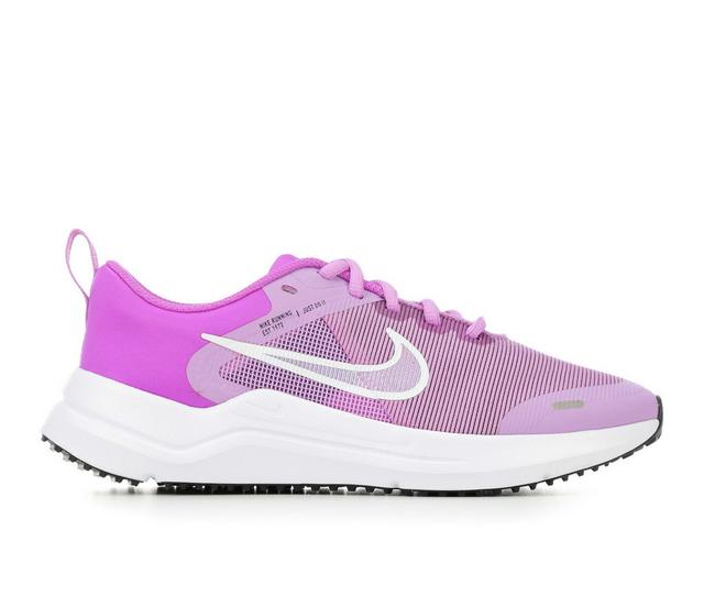 Girls' Nike Big Kid Downshifter 12 Sustainable Running Shoes in Fuchsia/White color