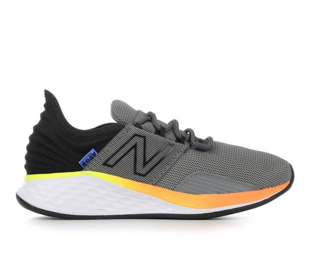 Boys' New Balance Big Kid Roav V1 GS Running Shoes in Gry/Neon/Cosmic color