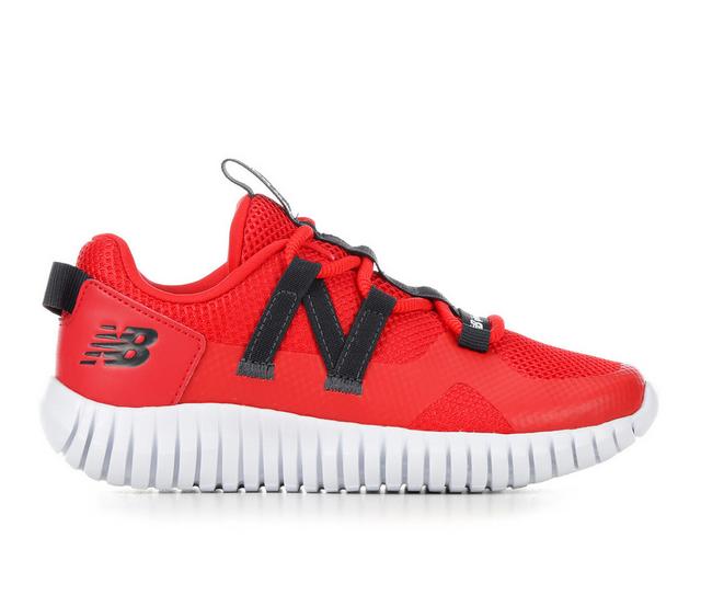Boys' New Balance Play Gruv 2 Wide 10.5-3 Running Shoes in Red/White/Black color