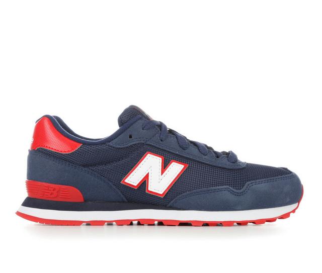 Boys' New Balance Big Kid 515 Boys Running Shoes in Navy/True Red color