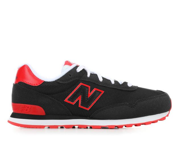 Boys' New Balance Big Kid 515 Running Shoes in Black/True Red color