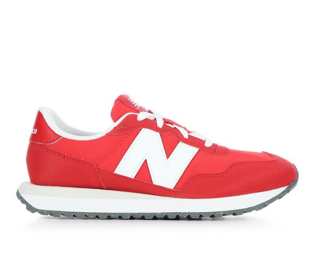 Boys' New Balance Big Kid 237 Running Shoes in Red/White color