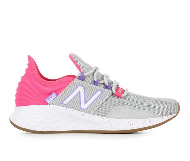 Girls' New Balance Big Kid Roav V1 Running Shoes in Grey/Pink color