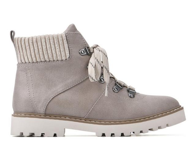Women's Cliffs by White Mountain Connie Lace Up Booties in Ice color