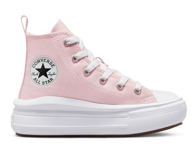 Girls' Converse Little Kid Chuck Taylor Move Platform Sneakers in Pink/White/Blk color