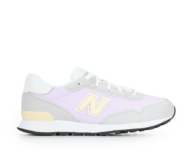 Girls' New Balance Big Kid 515 Running Shoes in PearlGry/Violet color