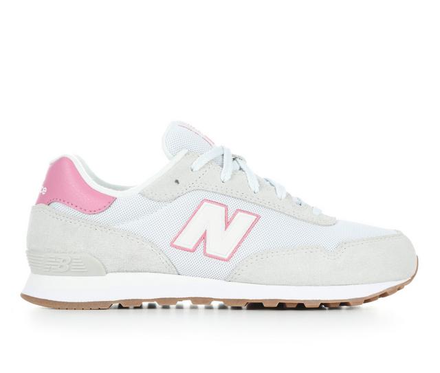 Girls' New Balance Big Kid 515 Running Shoes in Gry/Pink/Gum color