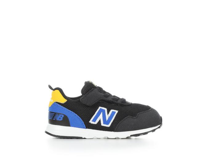 Boys' New Balance Infant & Toddler 515 Running Shoes in Black/Blue/Yllw color