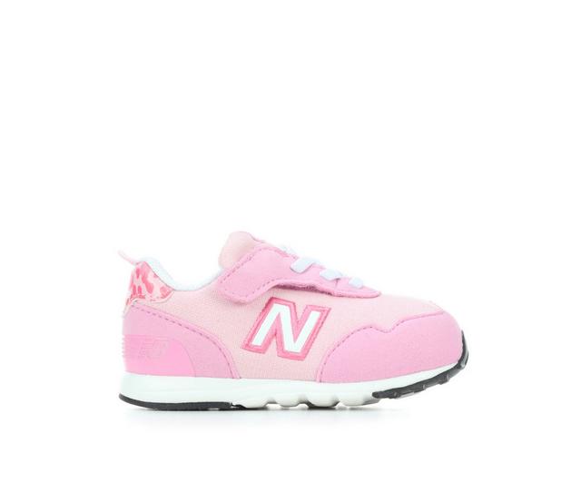 Girls' New Balance 515 Toddler 4-10 Running Shoes in LtRsby/Pink color