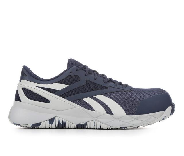 Women's REEBOK WORK Nanoflex TR Work Shoes in Navy/Light Grey color