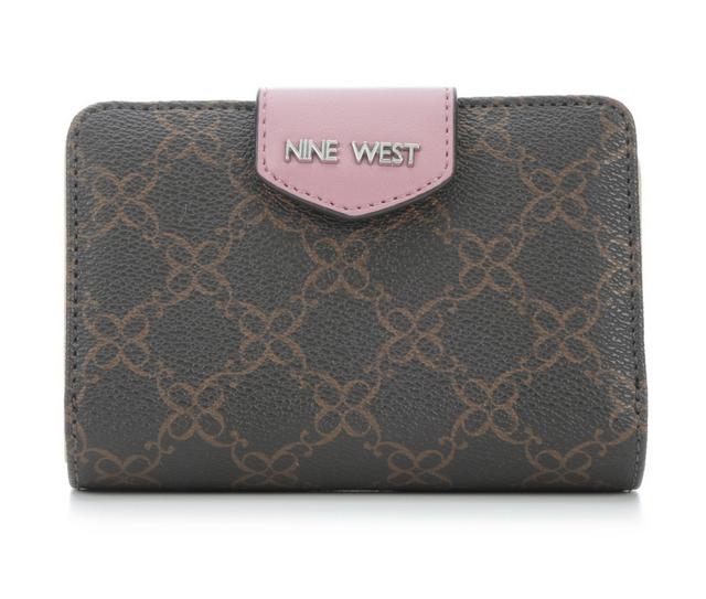 Nine West Candance French Wallet in Brwn Logo Multi color