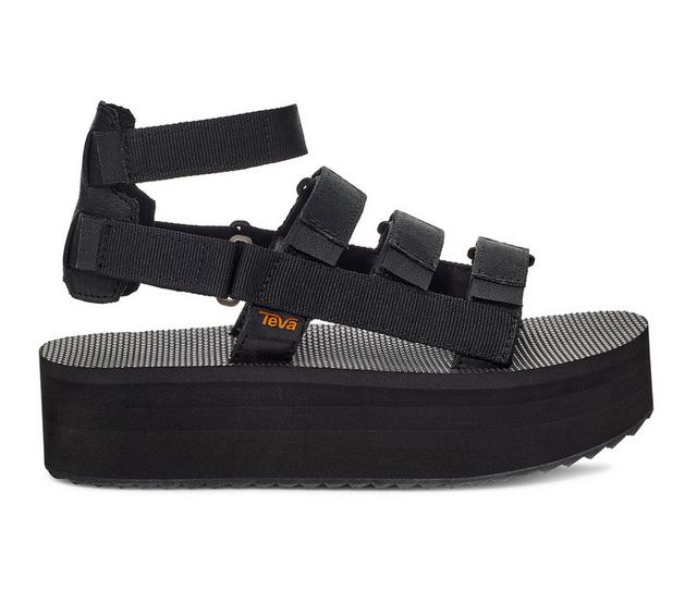 Women's Teva Flatform Mevia Sandals in Black color