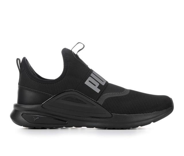 Men's Puma Softride Enzo Evo Slip Sneakers in Black/Black color