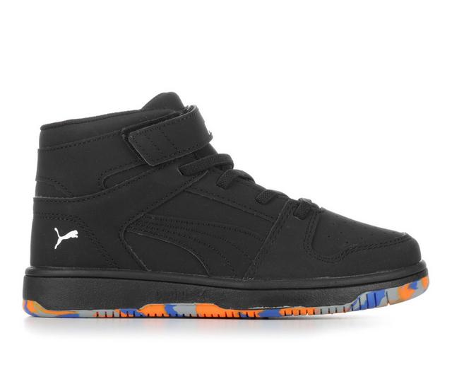 Boys' Puma Little Kid Rebound Layup Marble Sneakers in Black/Multi color