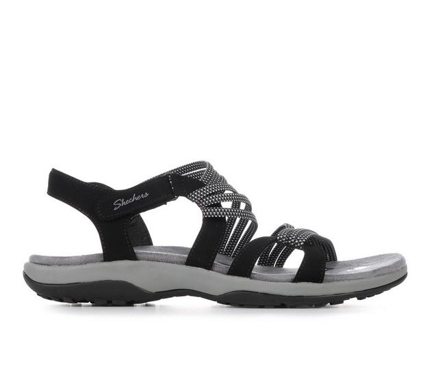 Women's Skechers Reggae Slim Summer Of Fun 163186 Outdoor Sandals in Black color