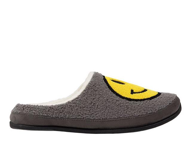 Deer Stags Men's Wink Slippers in Charcoal/White color