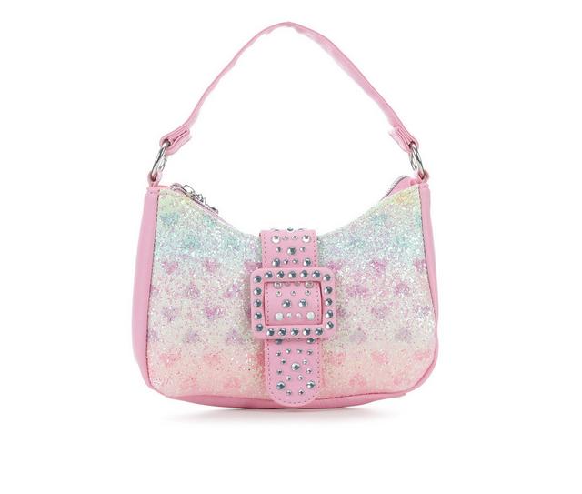 OMG Accessories Glitter Handbag in Bubblegum/Multi color