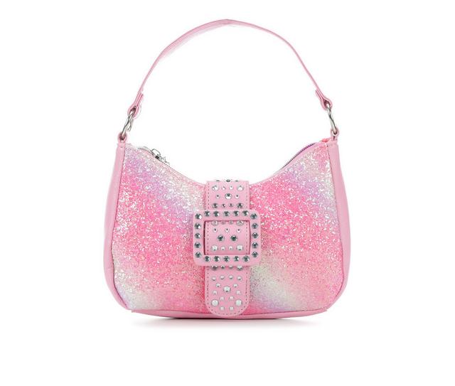 OMG Accessories Glitter Handbag in Bubblegum/Pink color