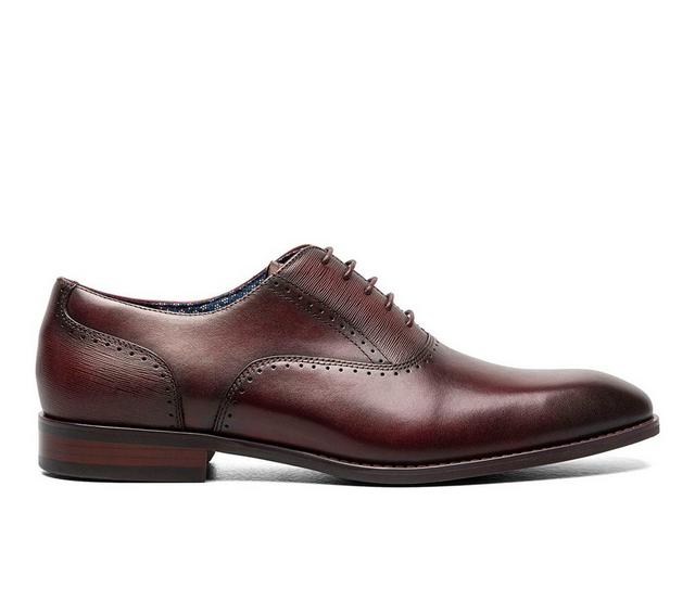 Men's Stacy Adams Kalvin Dress Oxfords in Burgundy color