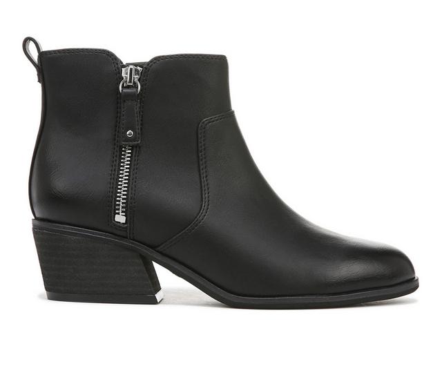 Women's Dr. Scholls Lawless Heeled Ankle Booties in Black Synthetic color