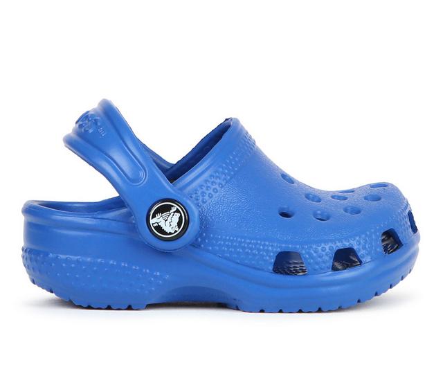 Boys' Crocs Infant Classic Littles Crib Clogs in Blue Bolt color