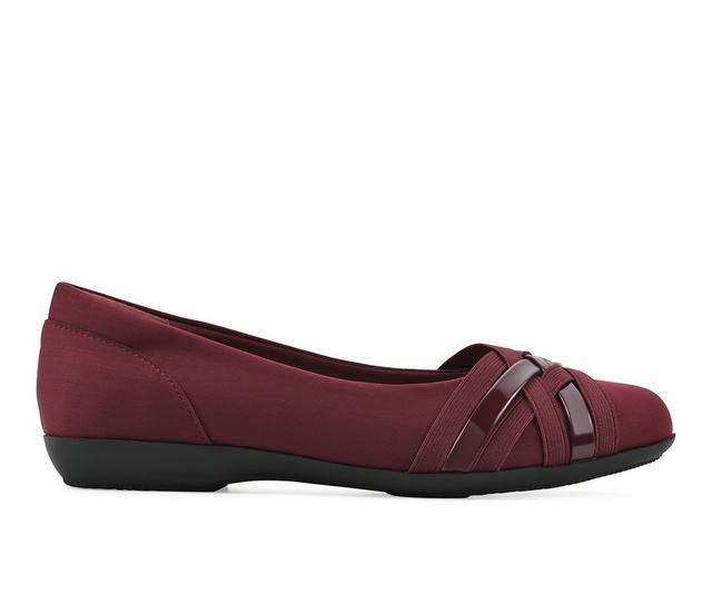 Women's Cliffs by White Mountain Chic Flats in Dark Burgundy W color